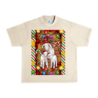Sandshell Christmas goat family Urban Heavy Tee - Artiststas