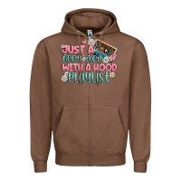 Chestnut just a good mom with a hood playlist Zipper Hoodie - MaliasSmallBusiness