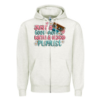 Oatmeal Heather just a good mom with a hood playlist Zipper Hoodie - MaliasSmallBusiness