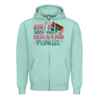 Seafoam just a good mom with a hood playlist Zipper Hoodie - MaliasSmallBusiness