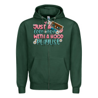 Sports Green just a good mom with a hood playlist Zipper Hoodie - MaliasSmallBusiness