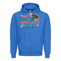 True Royal just a good mom with a hood playlist Zipper Hoodie - MaliasSmallBusiness