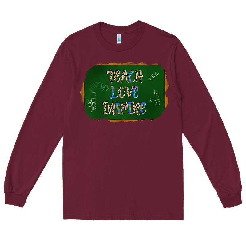 Teach Love Inspire Chalkboard Long Sleeve Tee by AdoDesignShop | Teevron