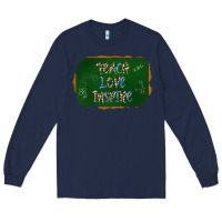 Navy teach love inspire chalkboard Long Sleeve Tee - AdoDesignShop