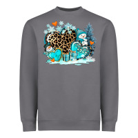 Storm winter hearts with snowmans Heavyweight Sweatshirt - AdoDesignShop