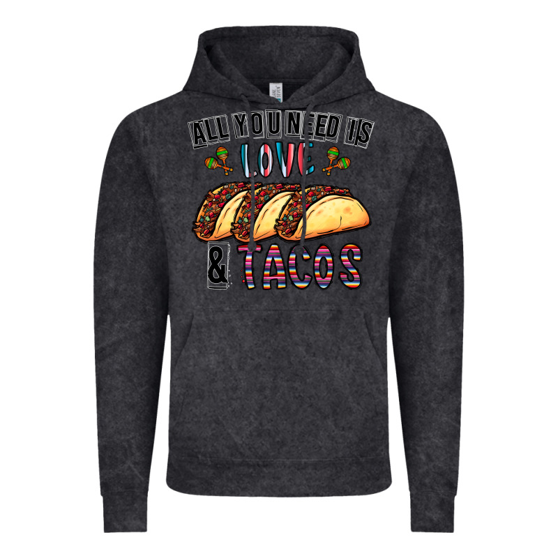 All You Need Is Love And Tacos Vintage Hoodie by CowhideDigitalArt | Teevron