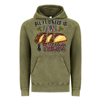 Vintage Olive All You Need Is Love And Tacos Vintage Hoodie - CowhideDigitalArt