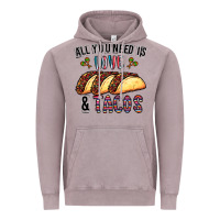 Vintage Zinc All You Need Is Love And Tacos Vintage Hoodie - CowhideDigitalArt
