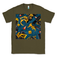 Army Green construction vehicles seamless pattern Classic Tee - BundleAndBundleShop