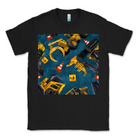 Black construction vehicles seamless pattern Classic Tee - BundleAndBundleShop