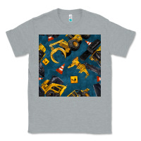 Heather Grey construction vehicles seamless pattern Classic Tee - BundleAndBundleShop