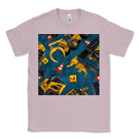 Lilac construction vehicles seamless pattern Classic Tee - BundleAndBundleShop