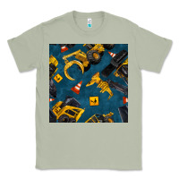 Matcha construction vehicles seamless pattern Classic Tee - BundleAndBundleShop