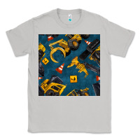 Moon Dust construction vehicles seamless pattern Classic Tee - BundleAndBundleShop