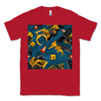 Red construction vehicles seamless pattern Classic Tee - BundleAndBundleShop
