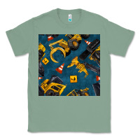 Sage construction vehicles seamless pattern Classic Tee - BundleAndBundleShop