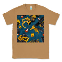 Toasted Coconut construction vehicles seamless pattern Classic Tee - BundleAndBundleShop