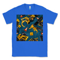 True Royal construction vehicles seamless pattern Classic Tee - BundleAndBundleShop