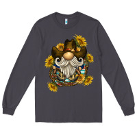 Smoke cowboy gnome sunflower rope Long Sleeve Tee - BarkalooDesign