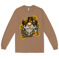 Toasted Coconut cowboy gnome sunflower rope Long Sleeve Tee - BarkalooDesign