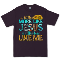 Plum a little more like jesus a little less like me Premium Tee - texasbilliewilder