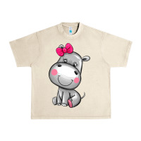 Sandshell cute hippopotamus Urban Heavy Tee - AdoDesignShop