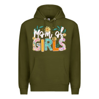 Army Green mom of girls Premium Hoodie - JahusDesignShop