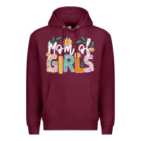 Burgundy mom of girls Premium Hoodie - JahusDesignShop