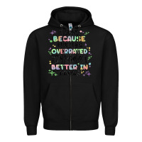 Black reading because realitys overrated Zipper Hoodie - MaliasSmallBusiness