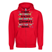Red reading because realitys overrated Zipper Hoodie - MaliasSmallBusiness