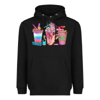 Black Nail Coffee Cups With Rings Bbs Heavyweight Hoodie - BundleAndBundleShop