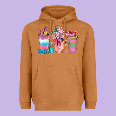 Nail Coffee Cups With Rings Bbs Heavyweight Hoodie Designed By Bundleandbundleshop
