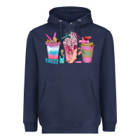 Navy Nail Coffee Cups With Rings Bbs Heavyweight Hoodie - BundleAndBundleShop