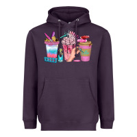 Plum Nail Coffee Cups With Rings Bbs Heavyweight Hoodie - BundleAndBundleShop