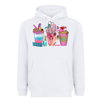 White Nail Coffee Cups With Rings Bbs Heavyweight Hoodie - BundleAndBundleShop