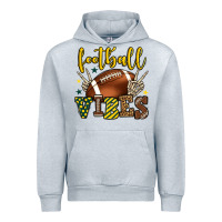 Heather Grey Football vibes yellow and green team color Urban Hoodie - HowdyJamesFarm