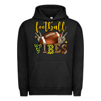 Pigment Black Football vibes yellow and green team color Urban Hoodie - HowdyJamesFarm