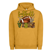 Pigment Peanut Butter Football vibes yellow and green team color Urban Hoodie - HowdyJamesFarm