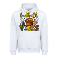 White Football vibes yellow and green team color Urban Hoodie - HowdyJamesFarm