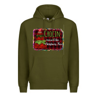 Army Green Crocin around the christmas tree Premium Hoodie - Bettercallsaul