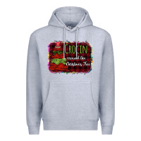 Heather Grey Crocin around the christmas tree Premium Hoodie - Bettercallsaul