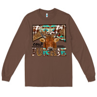 Chestnut cow junkie Long Sleeve Tee - NancyCooperArtShop