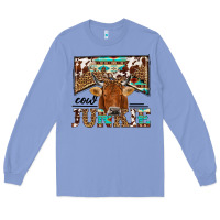 Colony Blue cow junkie Long Sleeve Tee - NancyCooperArtShop