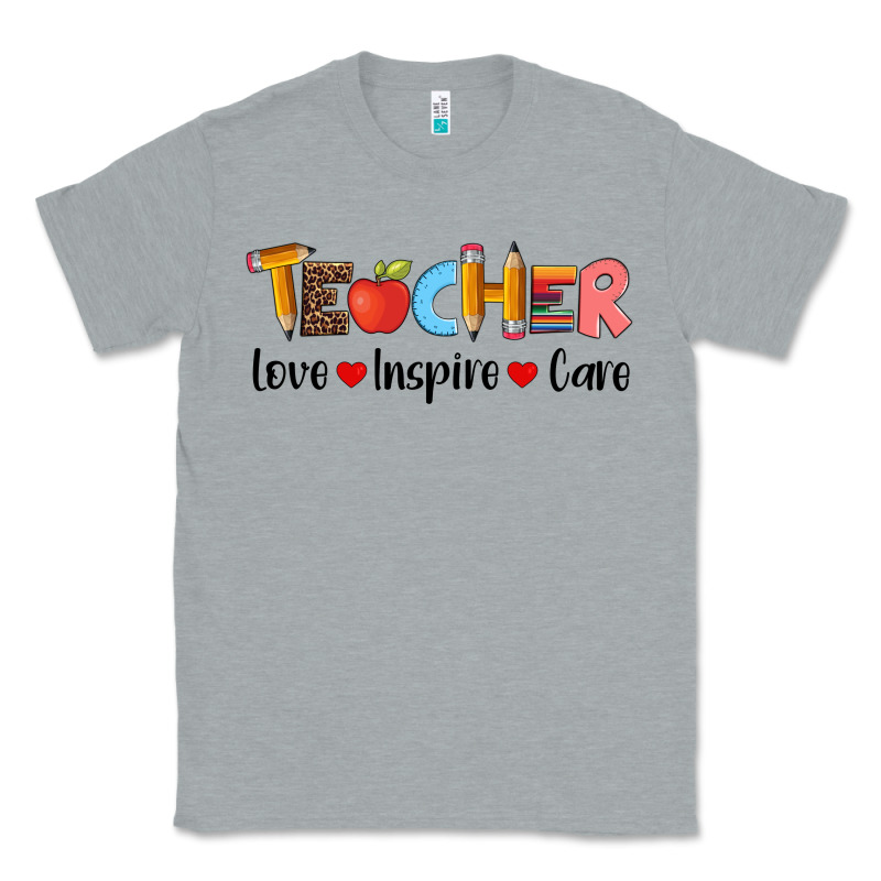 Teacher Love Inspıre Care Wıth  And Pen Classic Tee by Artiststas | Teevron