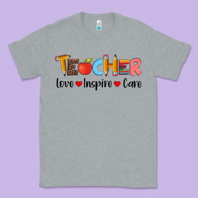 Teacher Love Inspıre Care Wıth  And Pen Classic Tee Designed By Artiststas