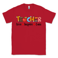 Red teacher love inspıre care wıth  and pen Classic Tee - Artiststas