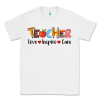 White teacher love inspıre care wıth  and pen Classic Tee - Artiststas