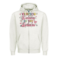 Oatmeal Heather staying delulu is the solulu Zipper Hoodie - MaliasSmallBusiness