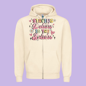 Staying Delulu Is The Solulu Zipper Hoodie Designed By Maliassmallbusiness