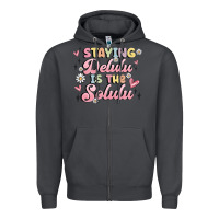 Smoke staying delulu is the solulu Zipper Hoodie - MaliasSmallBusiness